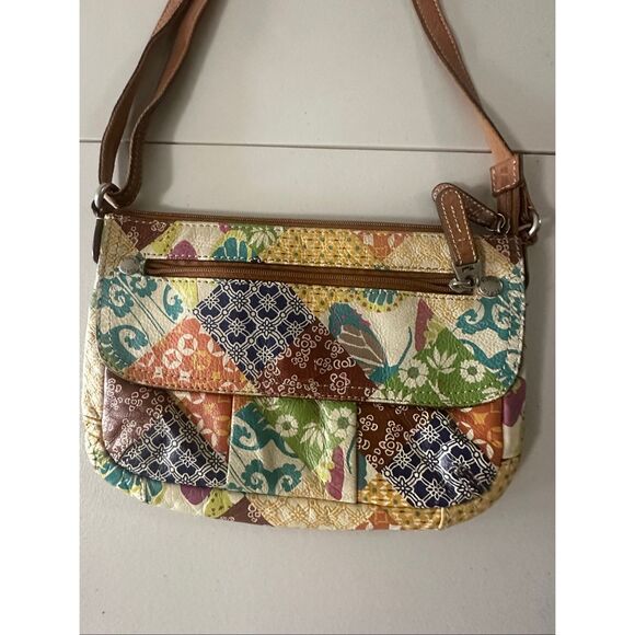 Fossil Women's Multicolor Patchwork Adjustable Strap Crossbody Bag - Picture 3 of 10